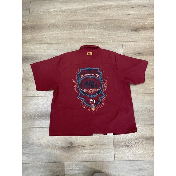 Mac Tools Men’s Short Sleeve Button Up Shirt Double Sided Large L - Picture 5 of 7